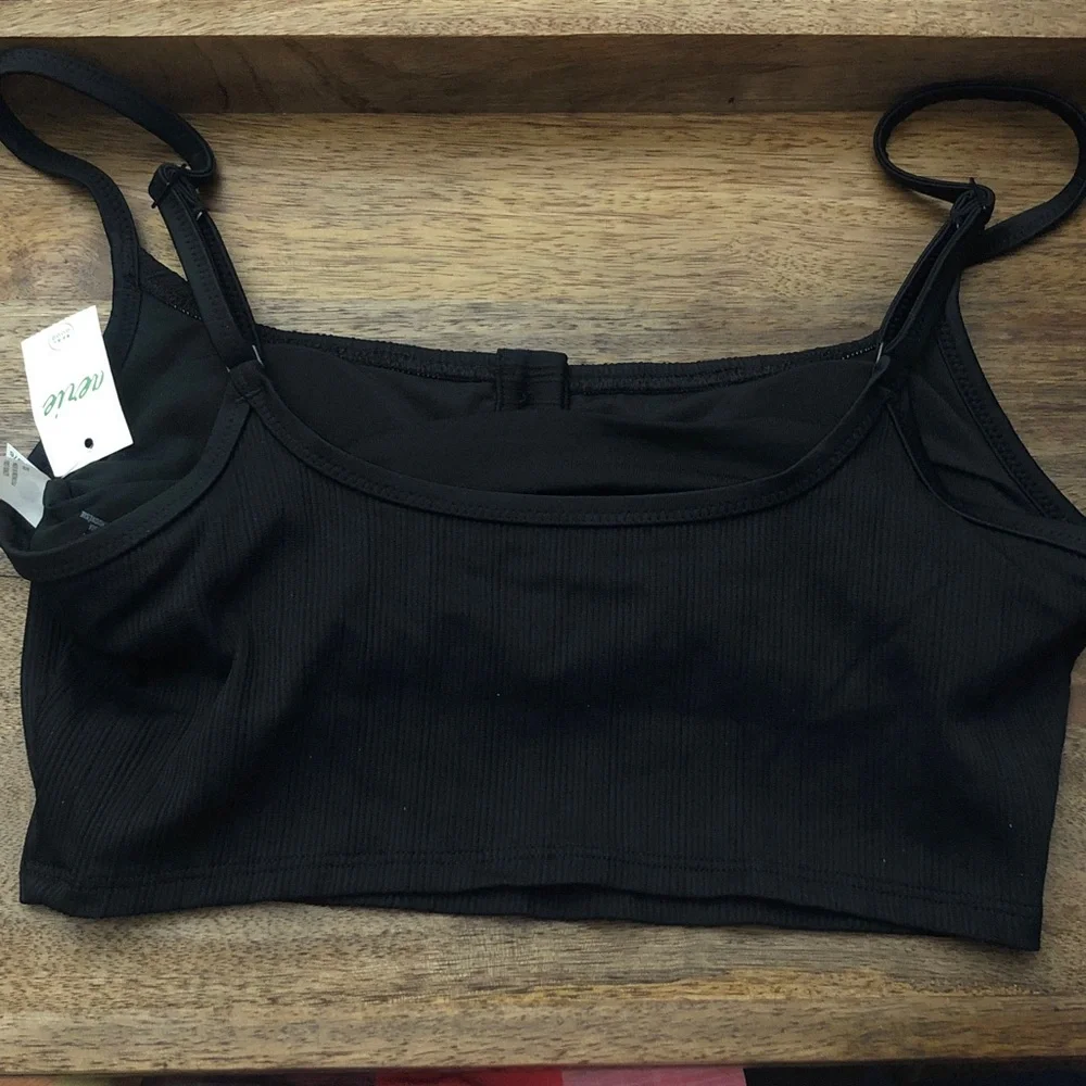 Aerie Black Buttoned Bikini Top - Picture 6 of 7